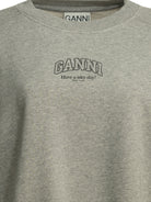 Ganni Crewneck sweatshirt with logo - Grey