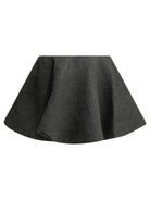 Ganni Flared wool miniskirt - Grey