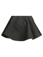 Ganni Flared wool miniskirt - Grey