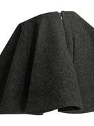 Ganni Flared wool miniskirt - Grey