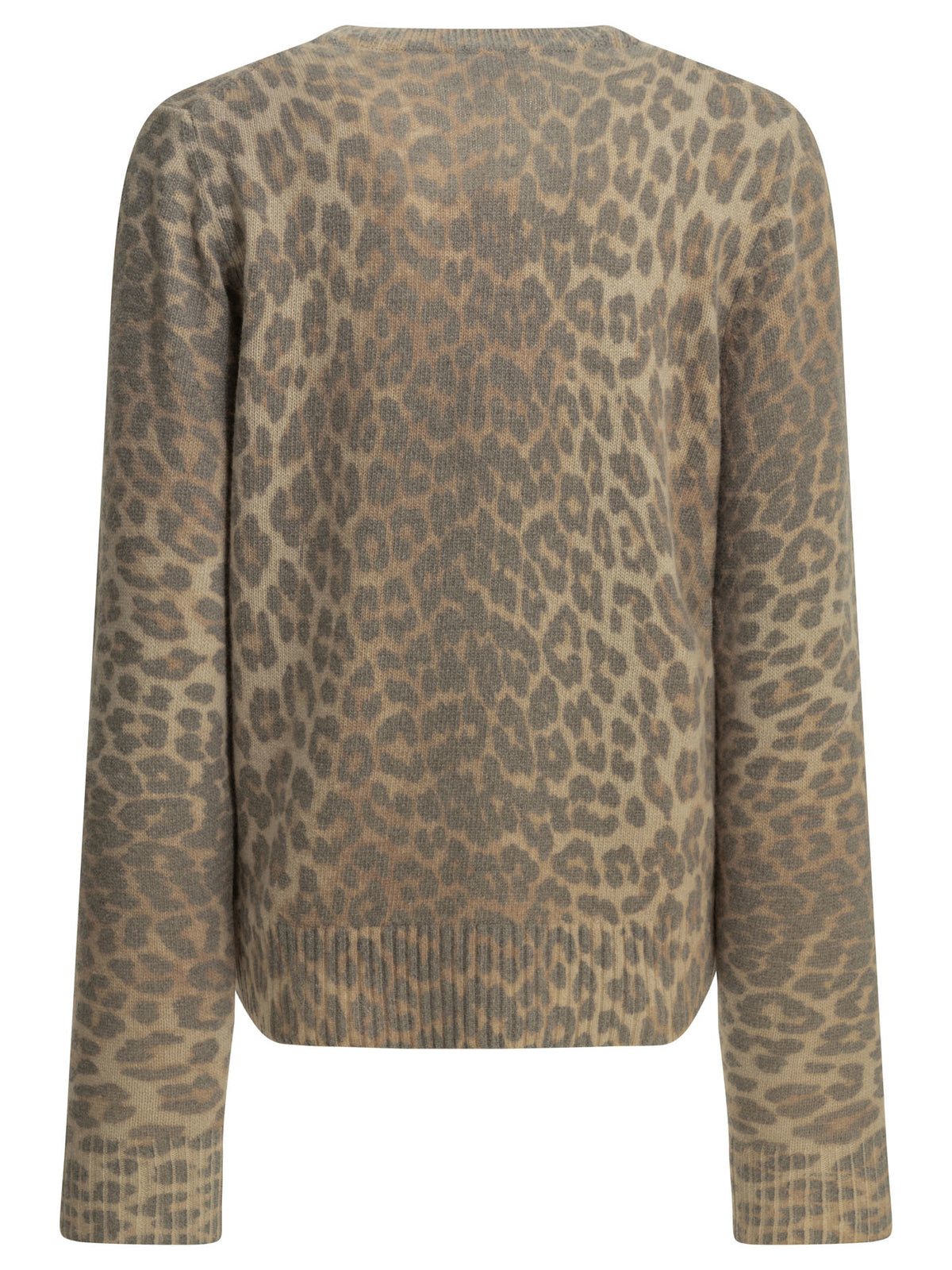 Ganni "Tiger" crewneck sweater - Brown