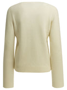 Ganni "Horses" Crew-Neck Sweater - White