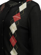 Ganni "Argyle" Cardigan - Black