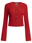 Ganni Merino wool cardigan - Red