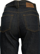 Ganni "Fold" Straight-Leg Jeans - Blue