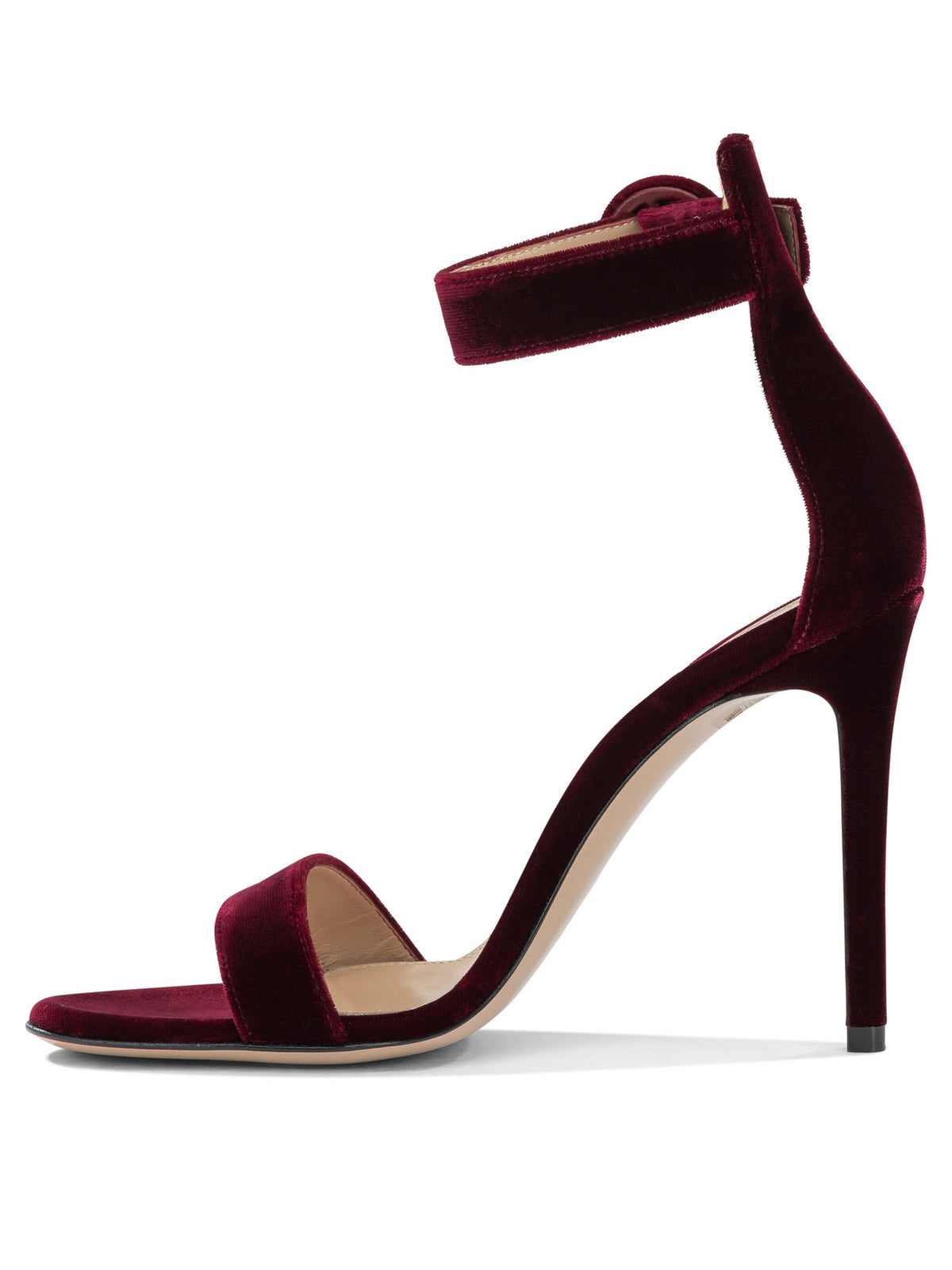 Gianvito Rossi "Portofino 105MM" Heeled Sandals - Burgundy