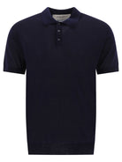 Golden Goose Merino wool button-down polo shirt - Blue