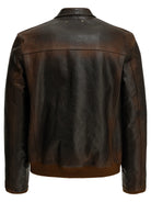 Golden Goose "Journey" Leather Jacket - Brown