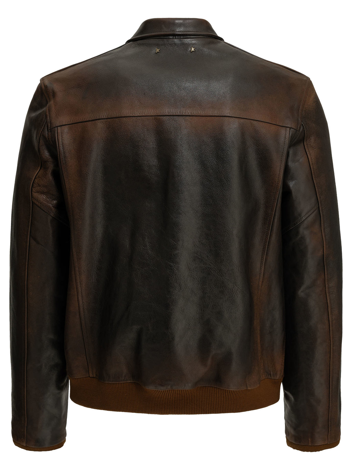 Golden Goose "Journey" Leather Jacket - Brown