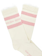 Golden Goose "Distressed" Sports Socks - Pink