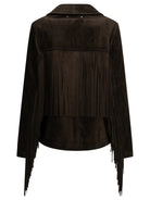 Golden Goose Fringed leather jacket - Brown