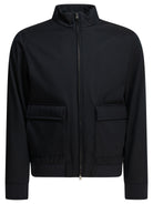 Herno "3 Layers Wool Storm" Bomber Jacket - Blue
