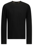 Herno Round-neck wool T-shirt - Black