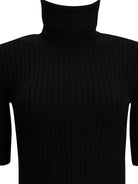 Herno Wool Turtleneck Sweater - Black