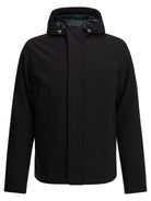 Herno Short down jacket in stretch twill - Blue