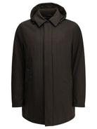 Herno Long flannel down jacket - Brown