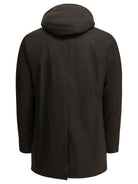 Herno Long flannel down jacket - Brown