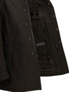 Herno Long flannel down jacket - Brown