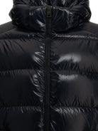 Herno Short down jacket with logo - Blue