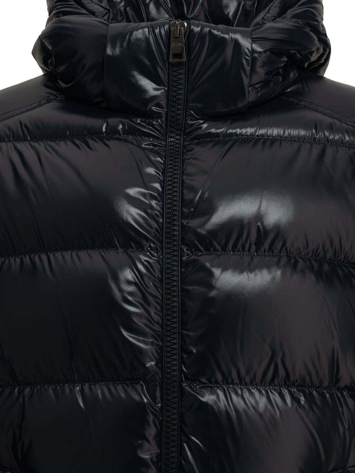 Herno Short down jacket with logo - Blue