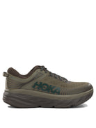 Hoka "Bondi 7" Low-Top Sneakers - Brown