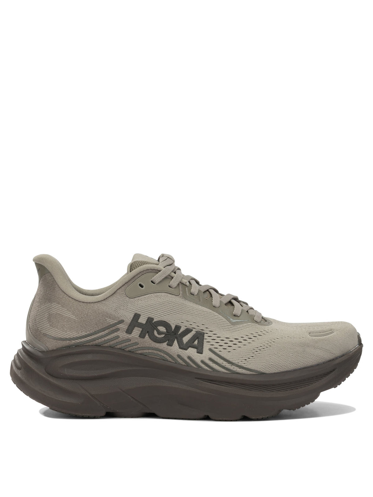 Hoka "Clifton 11" Low-Top Sneakers - Grey