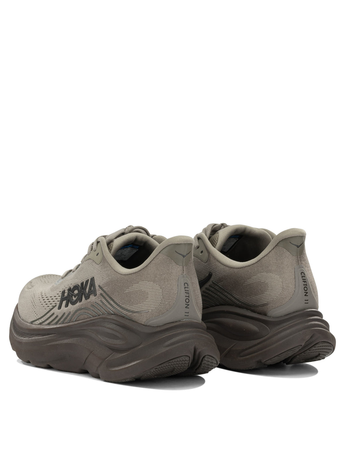 Hoka "Clifton 11" Low-Top Sneakers - Grey