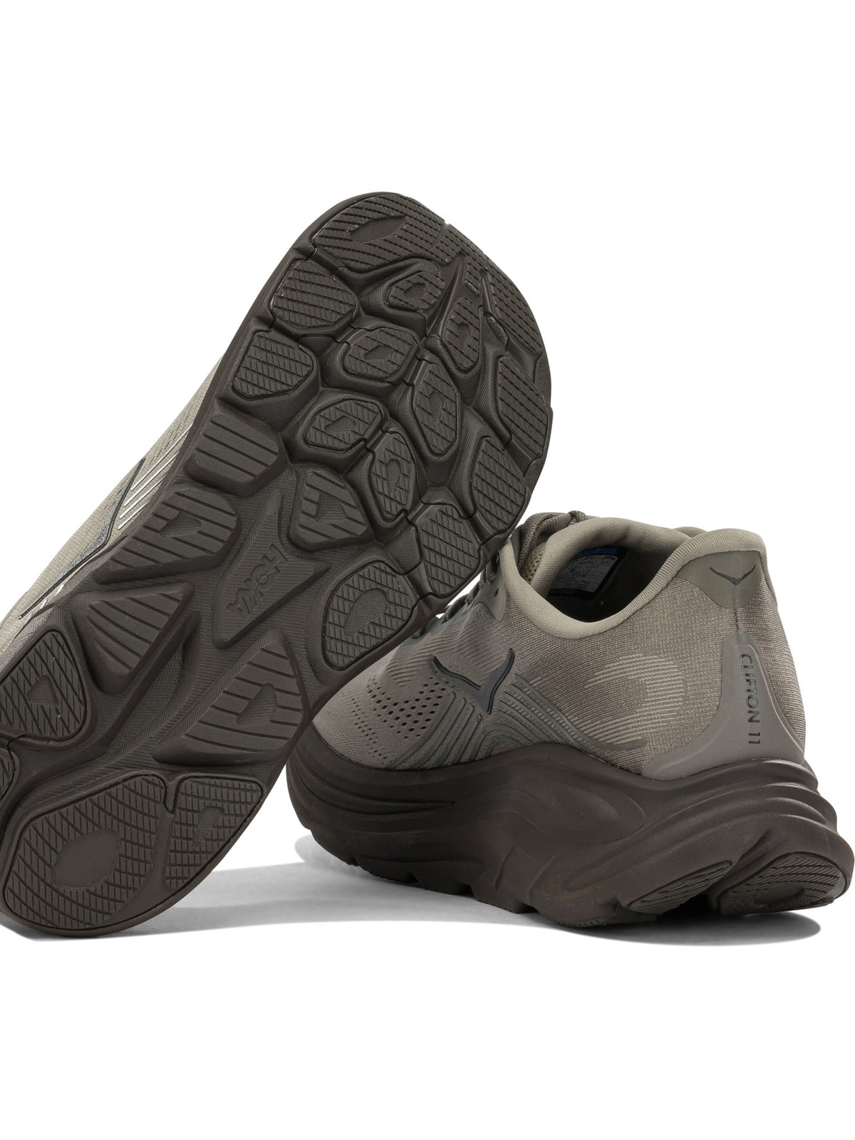 Hoka "Clifton 11" Low-Top Sneakers - Grey
