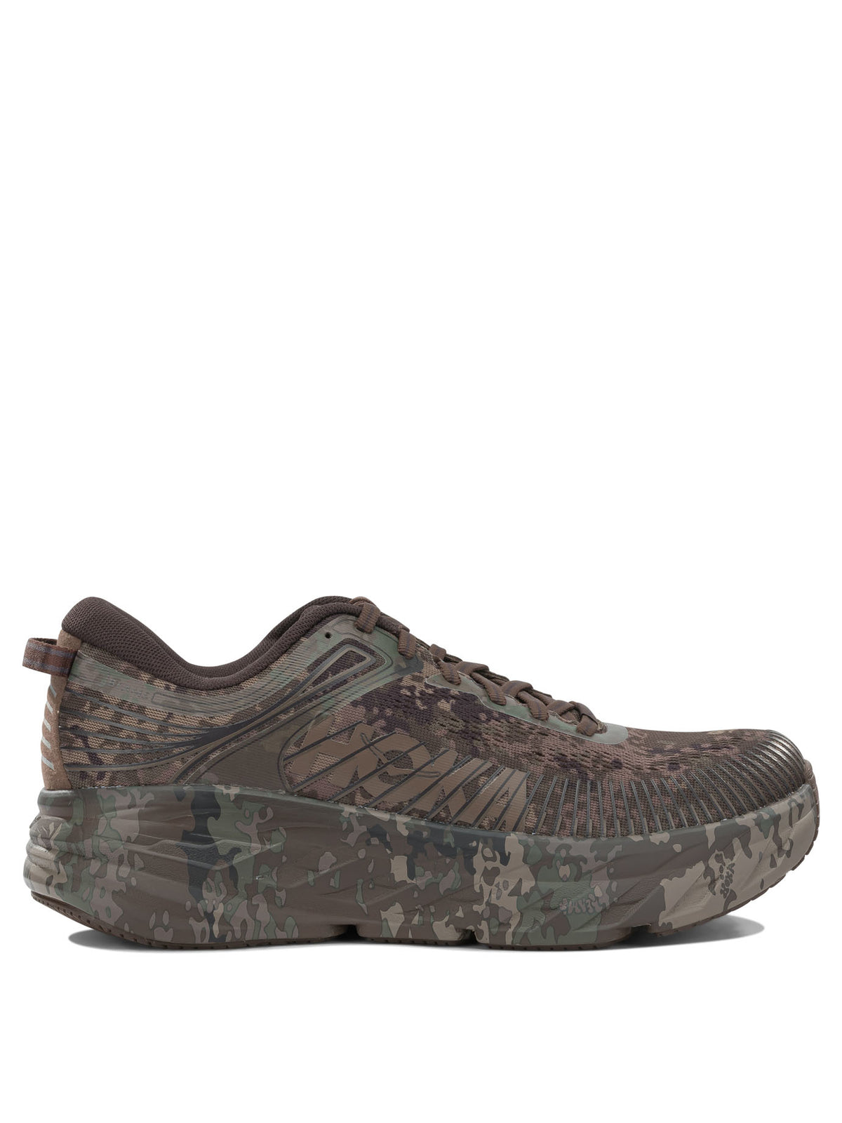 Hoka "Bondi 7 Beams" Low-Top Sneakers - Brown
