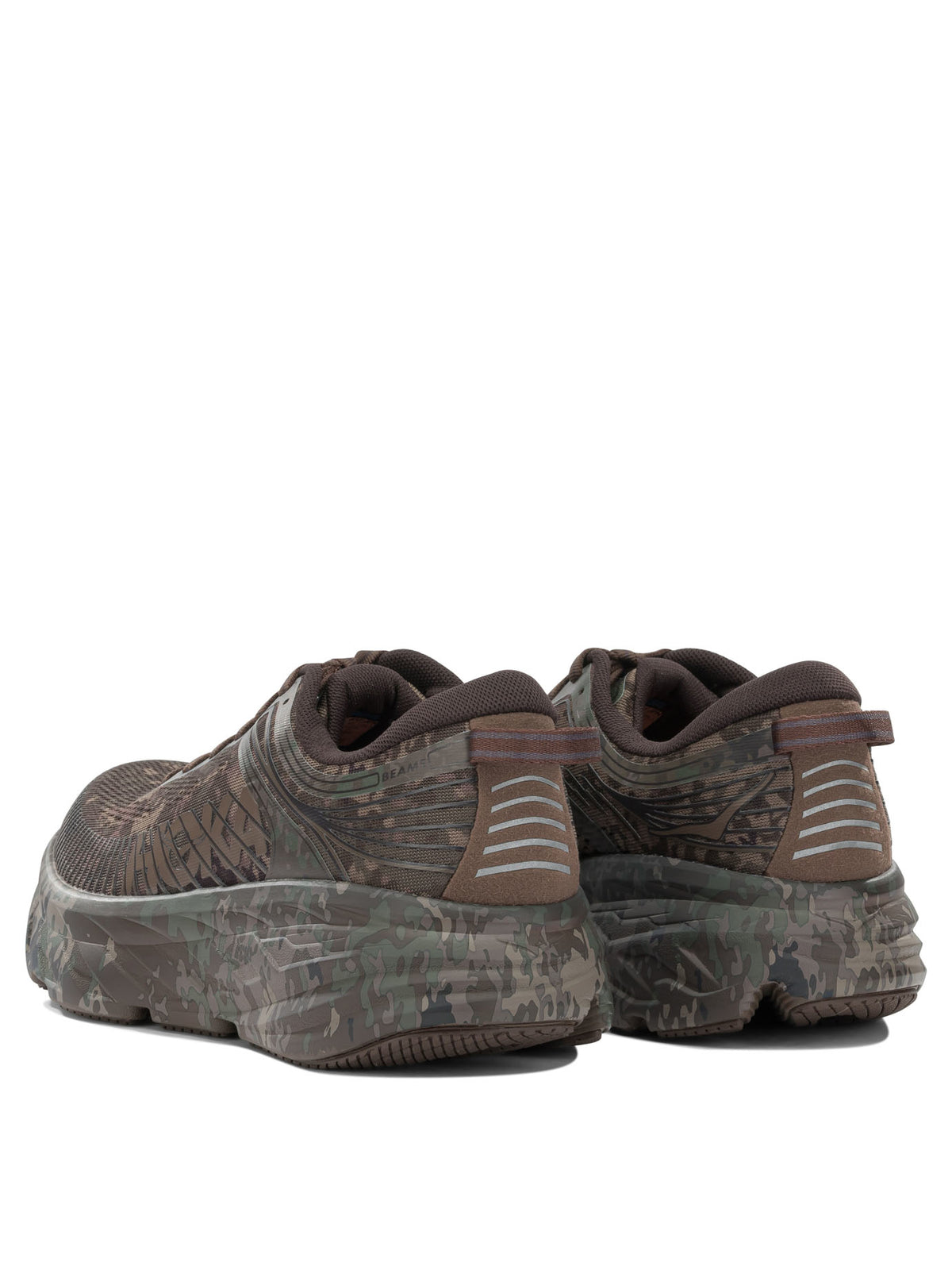 Hoka "Bondi 7 Beams" Low-Top Sneakers - Brown
