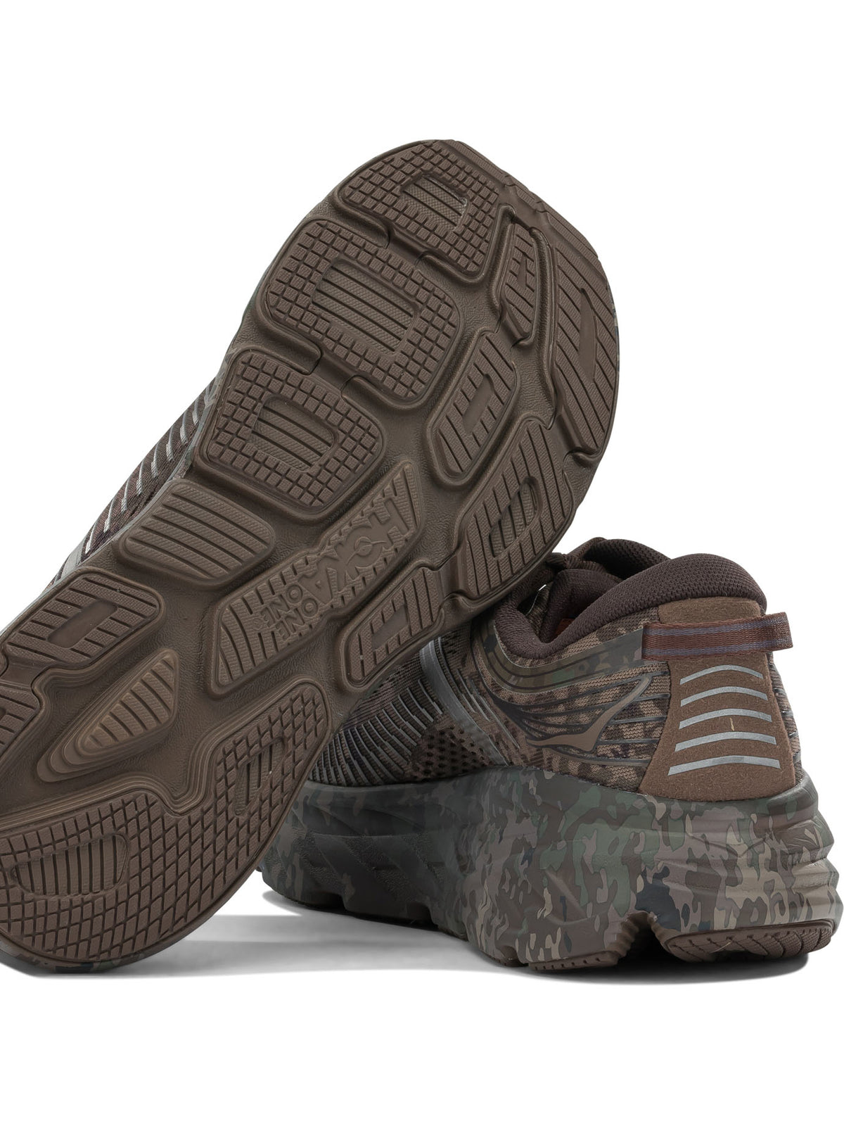 Hoka "Bondi 7 Beams" Low-Top Sneakers - Brown