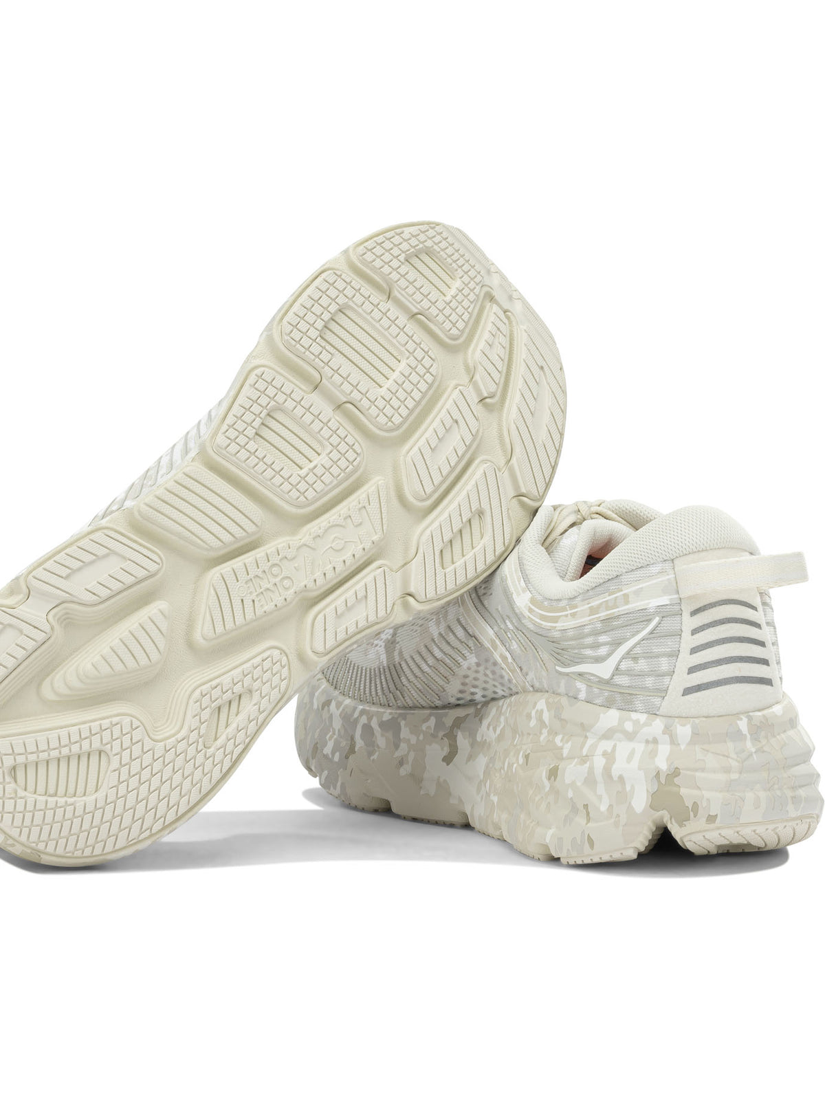 Hoka "Bondi 7 Beams" Low-Top Sneakers - Beige