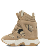 Isabel Marant "Balskee" High-Top Sneakers - Beige