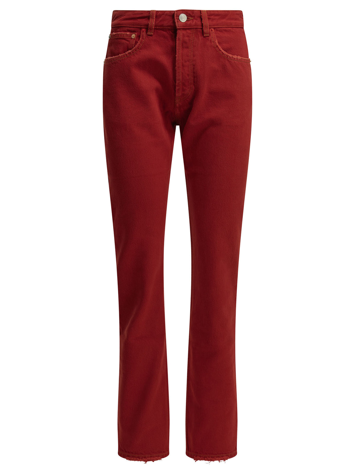 Isabel Marant "Daya" Straight-Leg Jeans - Red