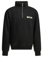 Jacquemus "Le Camionneur Gros Grain" Half Zip Sweatshirt - Black
