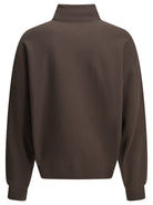 Jacquemus "Le Camionneur Gros Grain" Half Zip Sweatshirt - Brown