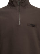 Jacquemus "Le Camionneur Gros Grain" Half Zip Sweatshirt - Brown