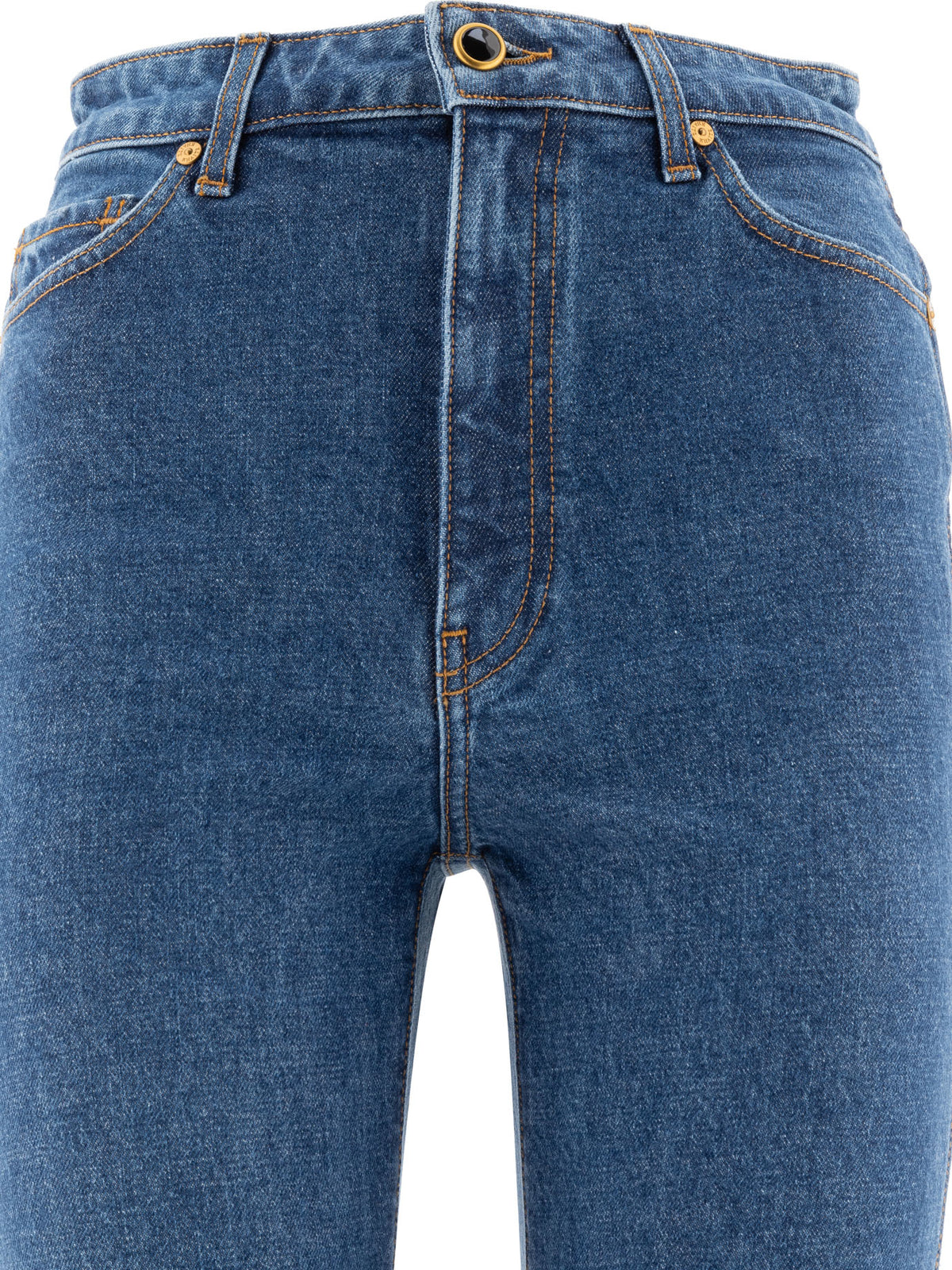 Khaite "Danielle" Straight-Leg Jeans - Blue