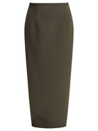 Khaite "Winton" Long Skirt - Brown