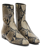 Khaite "Colt" Ankle Boots with Zipper - Brown