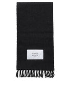 Maison Kitsuné Alpaca Fringed Scarf - Black