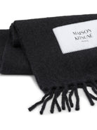 Maison Kitsuné Alpaca Fringed Scarf - Black