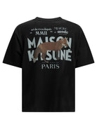 Maison Kitsuné "MMII Profile Fox" Crew-Neck T-Shirt - Black