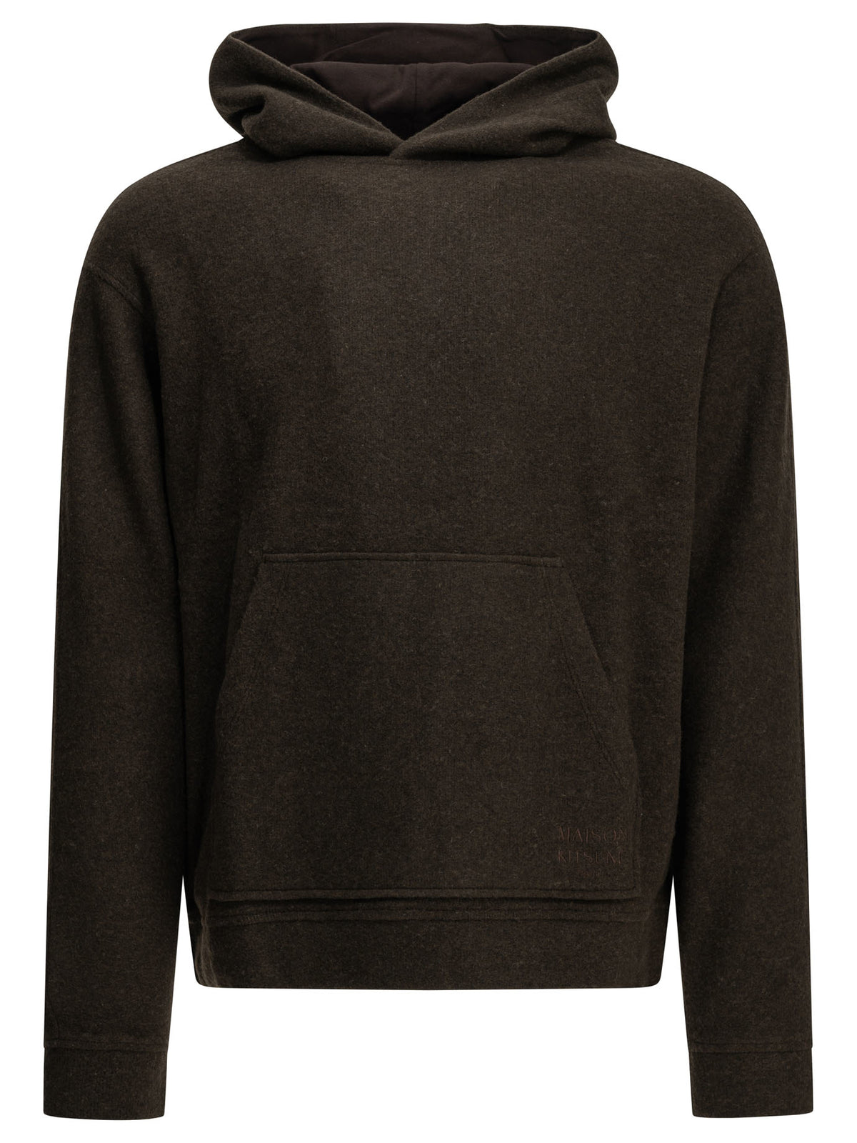 Maison Kitsuné Fleece-blend hooded sweatshirt - Brown