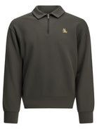 Maison Kitsuné "Chillax Fox" Polo-Collar Sweatshirt - Grey