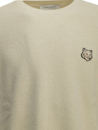 Maison Kitsuné "Fox Head Milano" Crew-Neck Sweater - White