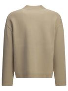 Maison Kitsuné "Fox Head" Polo Sweater - Beige