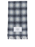 Maison Kitsuné Alpaca Fringed Scarf - Blue