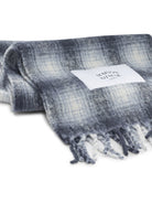 Maison Kitsuné Alpaca Fringed Scarf - Blue