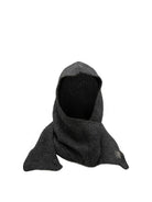 Maison Kitsuné Hooded Scarf with Logo - Grey